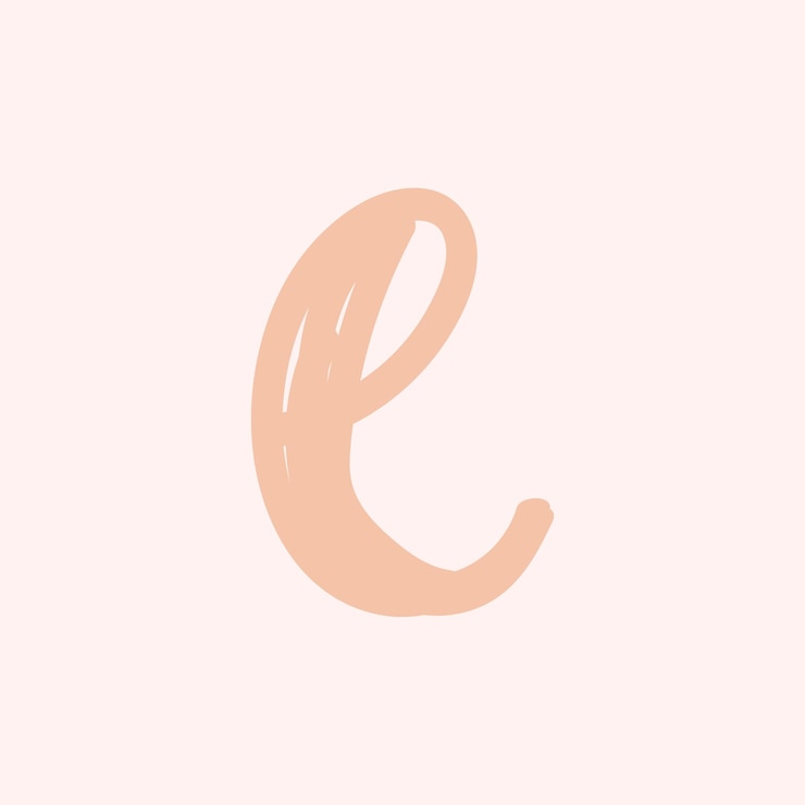 Vector Gratis e letter doodle typography vector font
