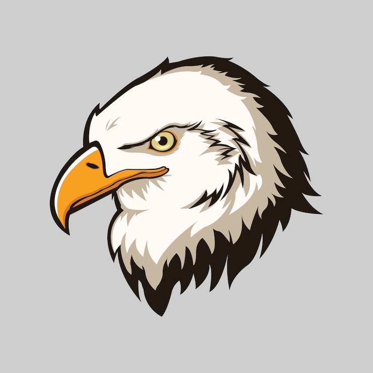 Vector Gratis eagle head isolated background