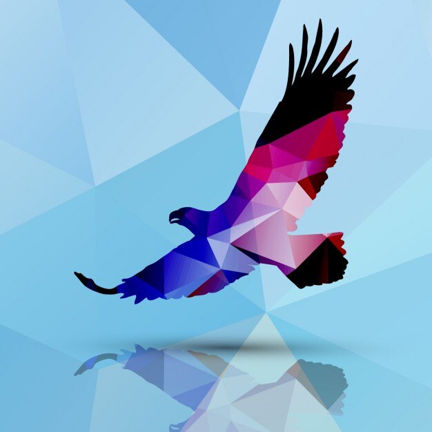 Vector Gratis eagle made of polygons background