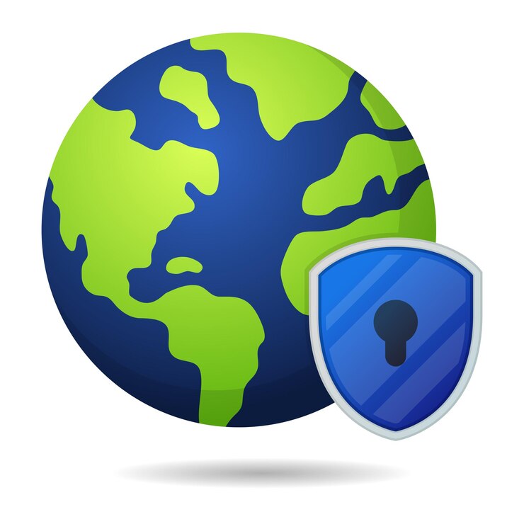 Vector Gratis earth with shield