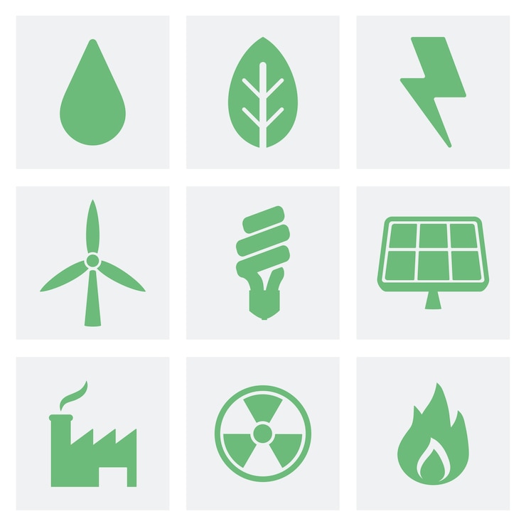 Vector Gratis eco and green icons illustration