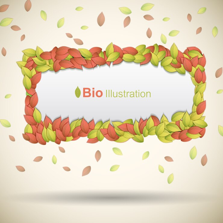 Vector Gratis eco banner with colorful leaves frame flat
