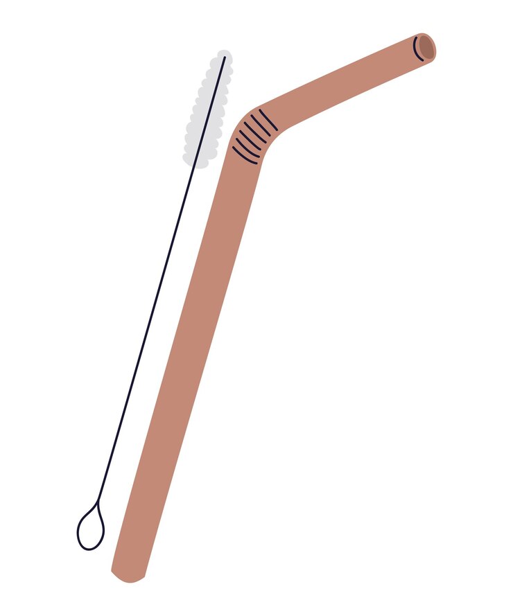 Vector Gratis eco straw design