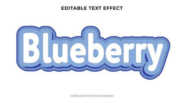 Editable blueberry text effect