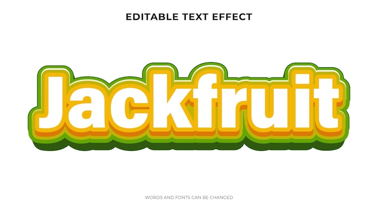 Vector Gratis editable jackfruit text effect