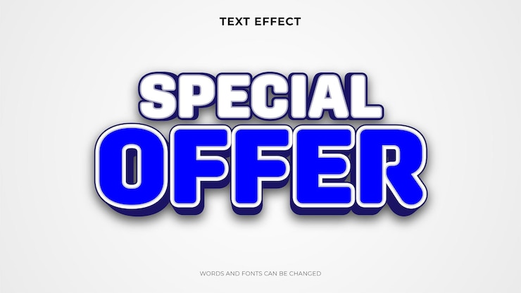 Vector Gratis editable text with 3d design