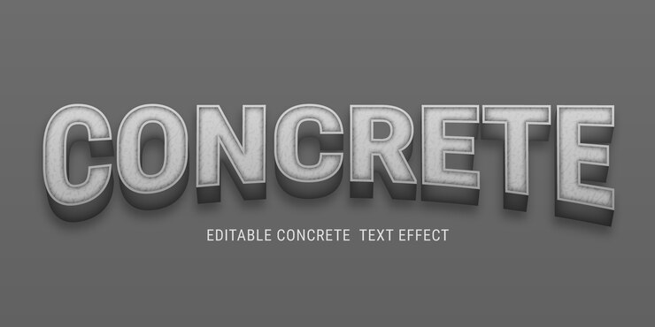 Vector Gratis efek teks beton realistis