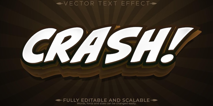 Vector Gratis efek teks buku komik gaya teks kartun dan komik yang bisa diedit