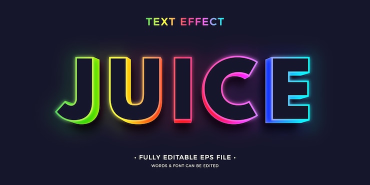 Vector Gratis efek teks cerah modern