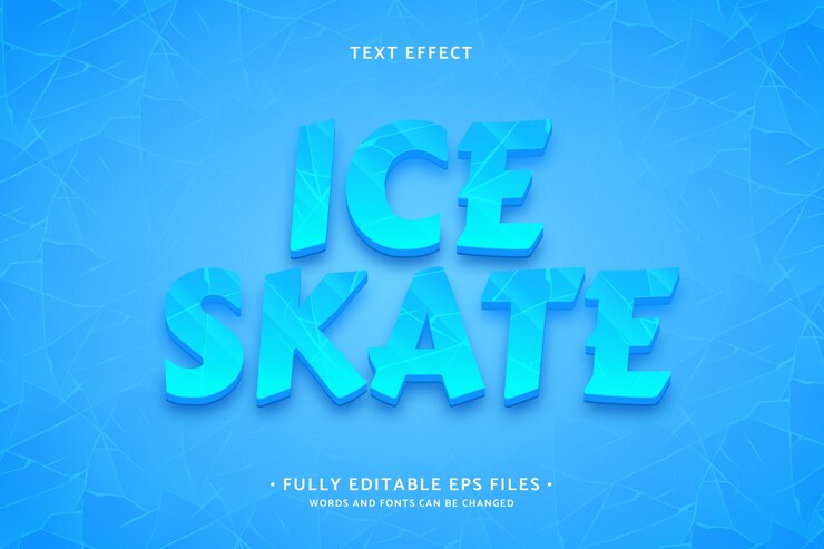 Vector Gratis efek teks es realistis