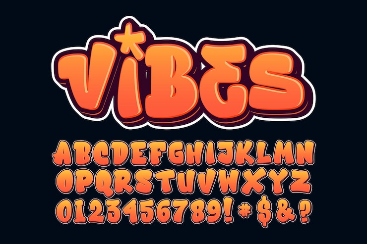 Vector Gratis efek teks grafiti gaya anak muda