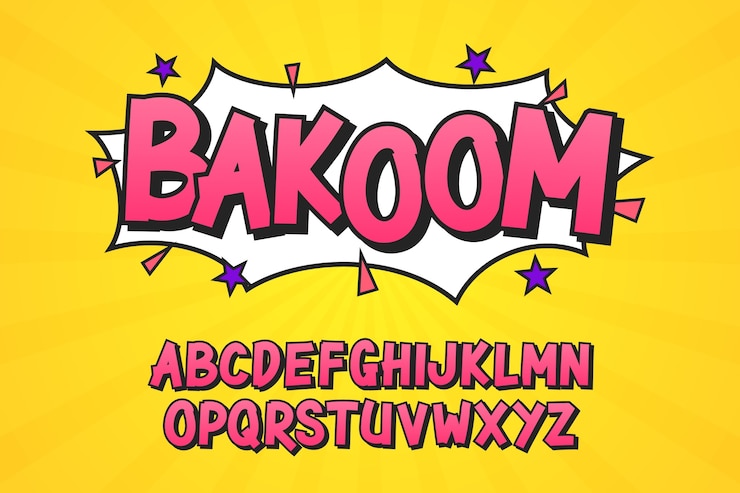 Vector Gratis efek teks komik gradien