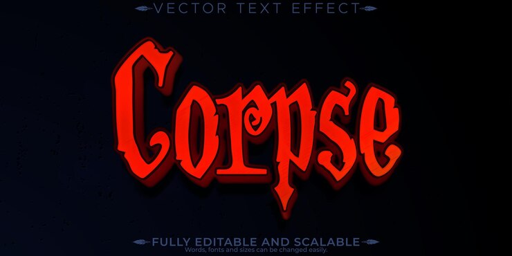 Vector Gratis efek teks monster halloween efek horor bisa diedit dan gaya teks menakutkan