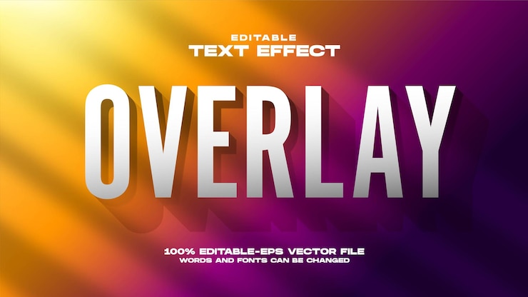 Vector Gratis efek teks overlay gradien
