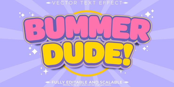 Vector Gratis efek teks retro vintage bisa diedit gaya teks tahun 70-an dan 80-an