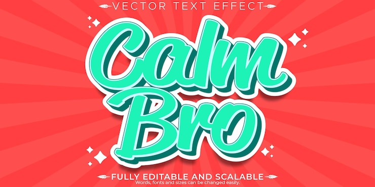 Vector Gratis efek teks stiker retro bisa diedit gaya teks tahun 70-an dan 80-an