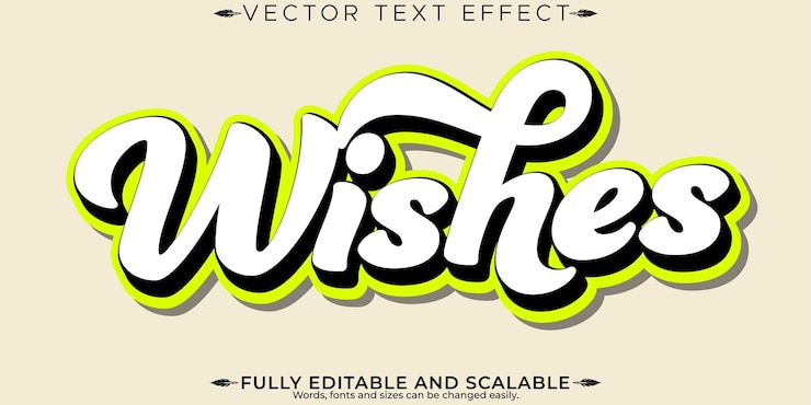 Vector Gratis efek teks stiker retro bisa diedit gaya teks tahun 70-an dan 80-an