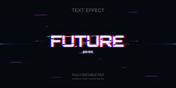 Vector Gratis efek teks vhs realistis