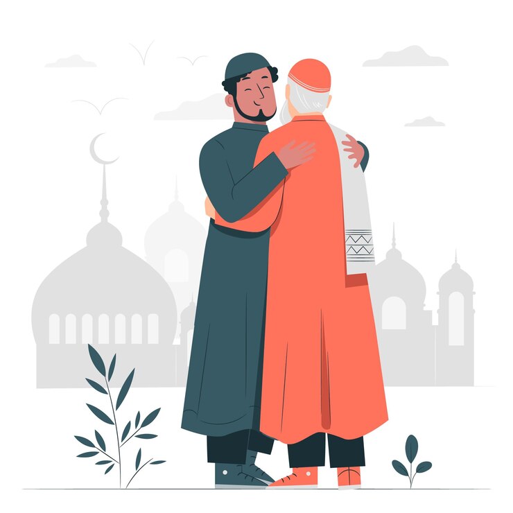Vector Gratis eid al fitr concept illustration