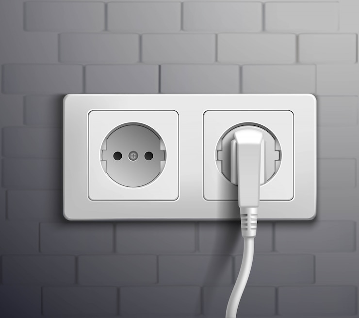 Vector Gratis electric socket cabel plugged