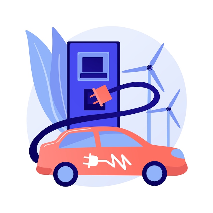 Vector Gratis electric vehicle use abstract concept