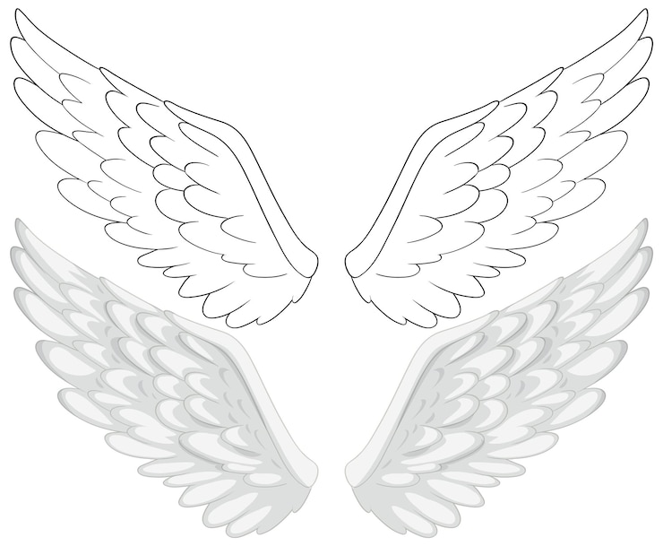 Vector Gratis elegant angel wings vector illustration