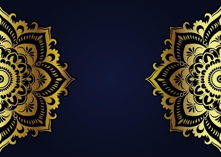 Vector Gratis elegant background with a golden mandala design