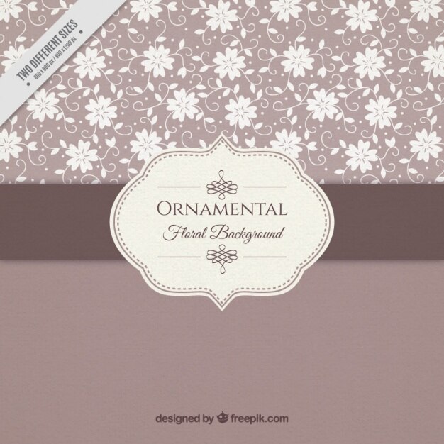 Vector Gratis elegant background with floral ornaments