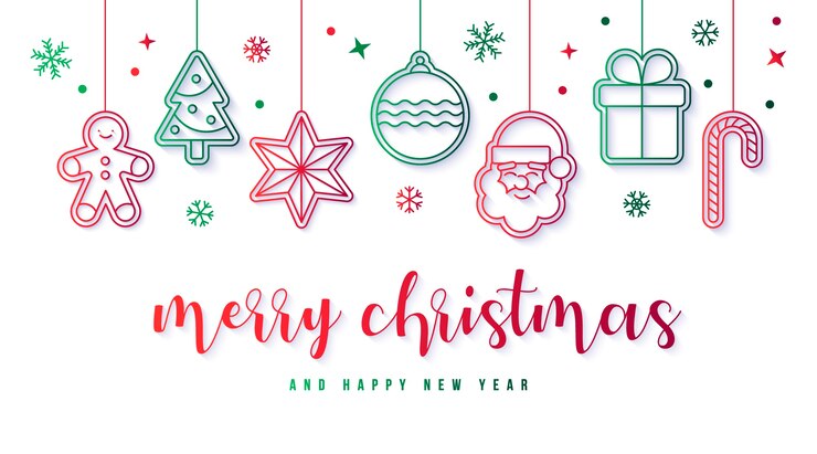 Vector Gratis elegant banner with christmas decoration