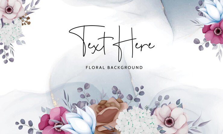 Vector Gratis elegant boho flower and leaves background template