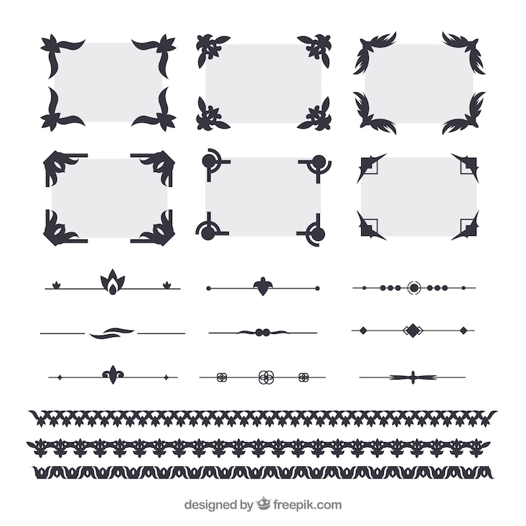 Vector Gratis elegant certificate element collection with flat design