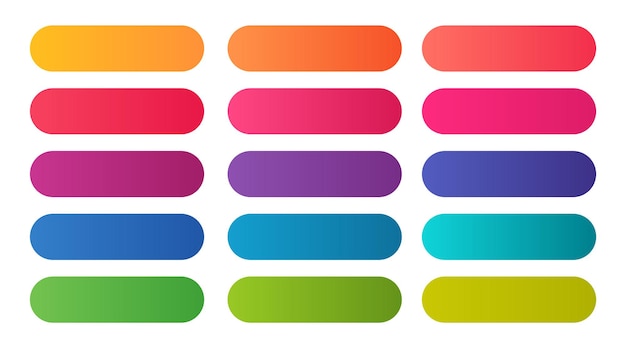 Elegant colorful gradient shades big set
