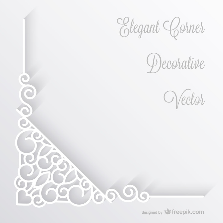 Vector Gratis elegant corner decoration