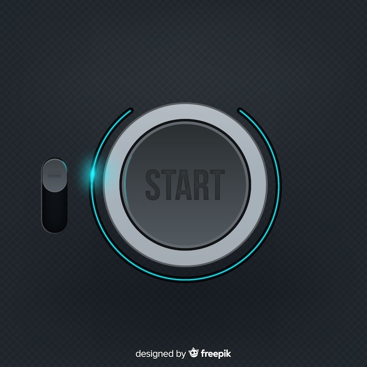 Vector Gratis elegant dark start button