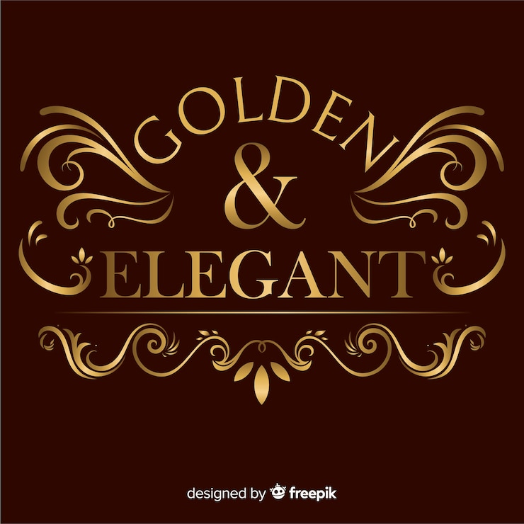 Vector Gratis elegant golden ornamental logo