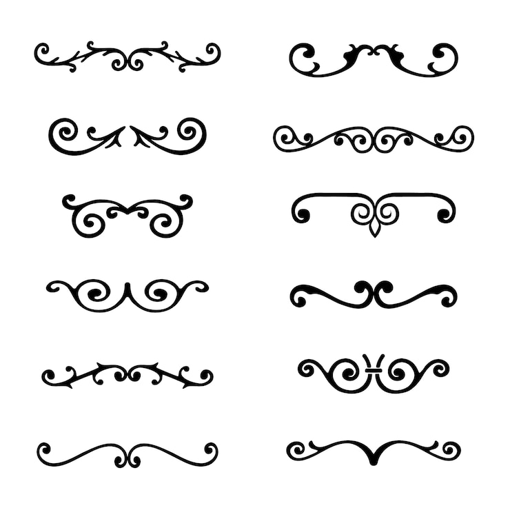 Vector Gratis elegant ornamental elements