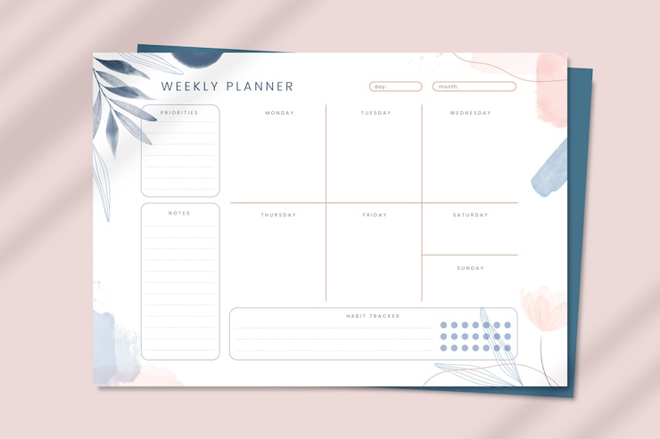 Vector Gratis elegant planner design template