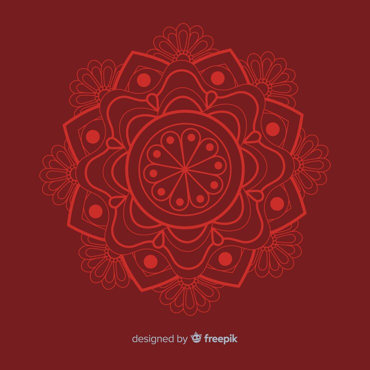 Vector Gratis elegant red mandala background