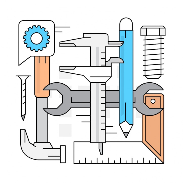 Vector Gratis elemen alat linear