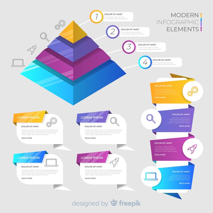 Vector Gratis elemen dan spanduk infografis isometrik