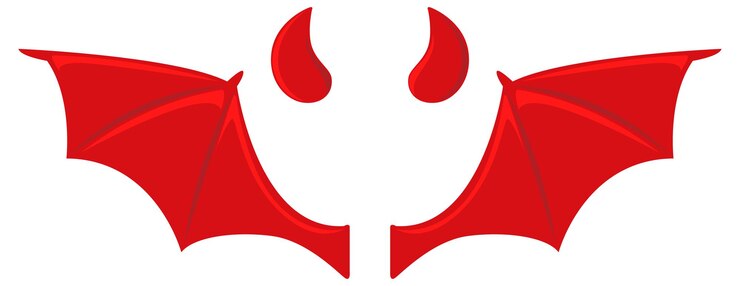 Vector Gratis elemen desain iblis dan malaikat