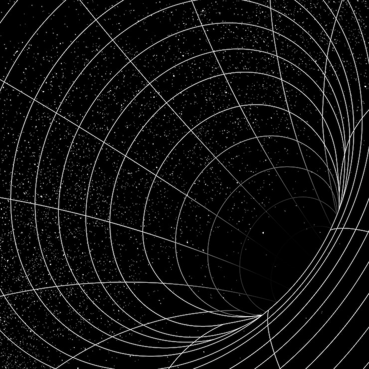 Vector Gratis elemen desain ilusi wormhole kisi 3d