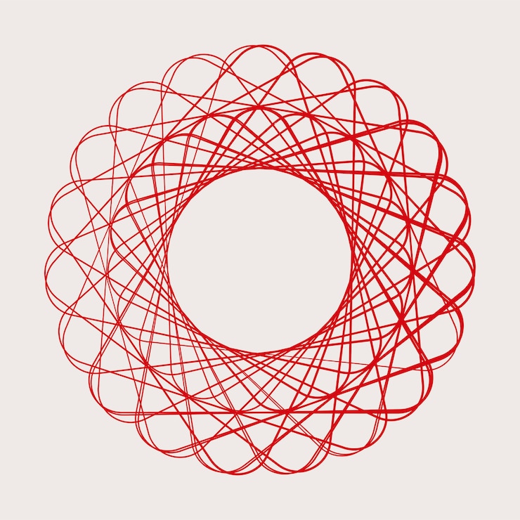 Vector Gratis elemen geometris melingkar abstrak