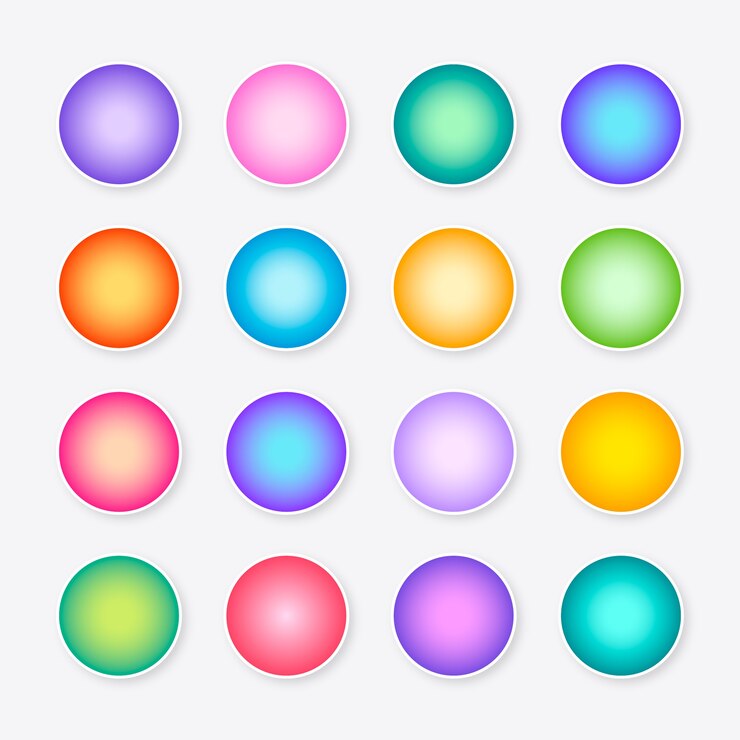 Vector Gratis elemen set warna gradien