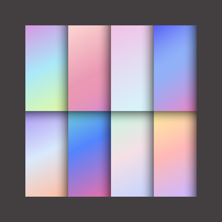 Vector Gratis elemen set warna gradien