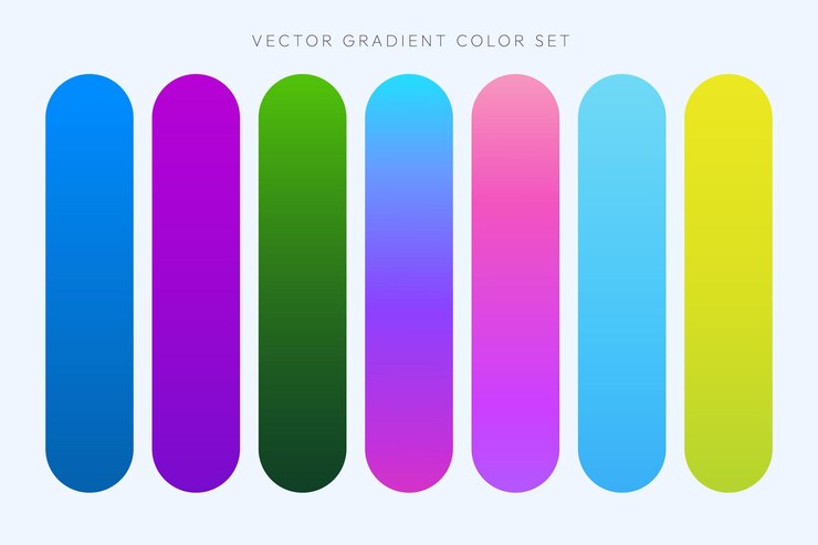 Vector Gratis elemen set warna gradien
