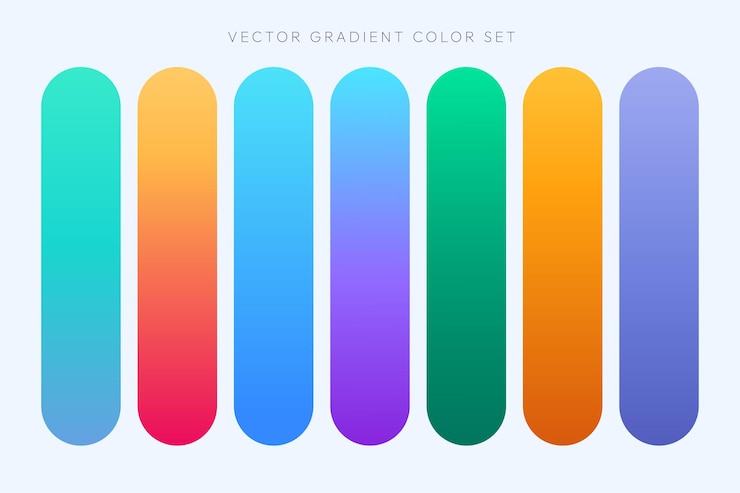 Vector Gratis elemen set warna gradien