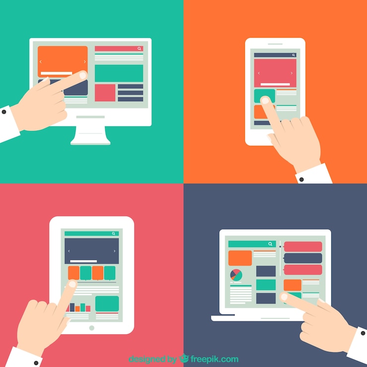 Vector Gratis elemen teknologi sentuh