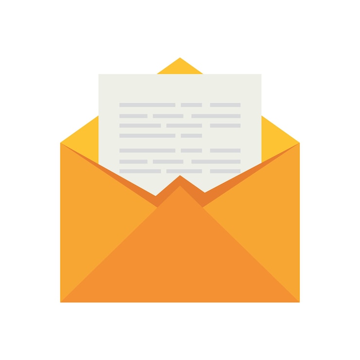 Vector Gratis email with a yellow envelope