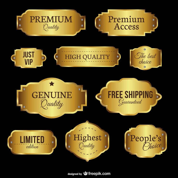 Vector Gratis emblem berkualitas premium